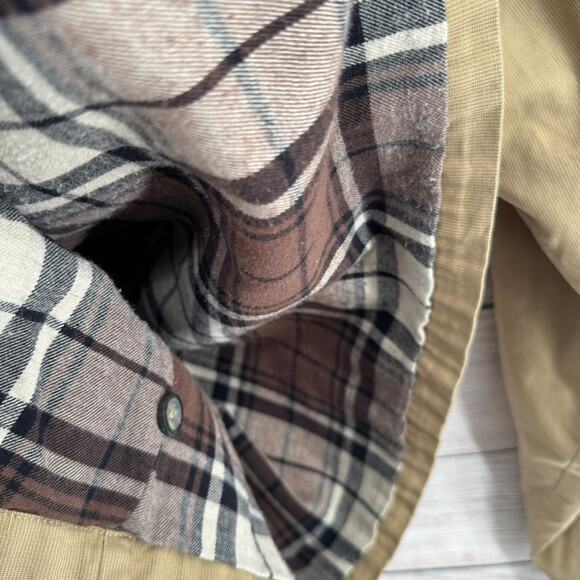 St. Johns Bay Flannel Lined Chore Jacket Men's XXL Tan Beige Outdoor Corduroy - Picture 5 of 14